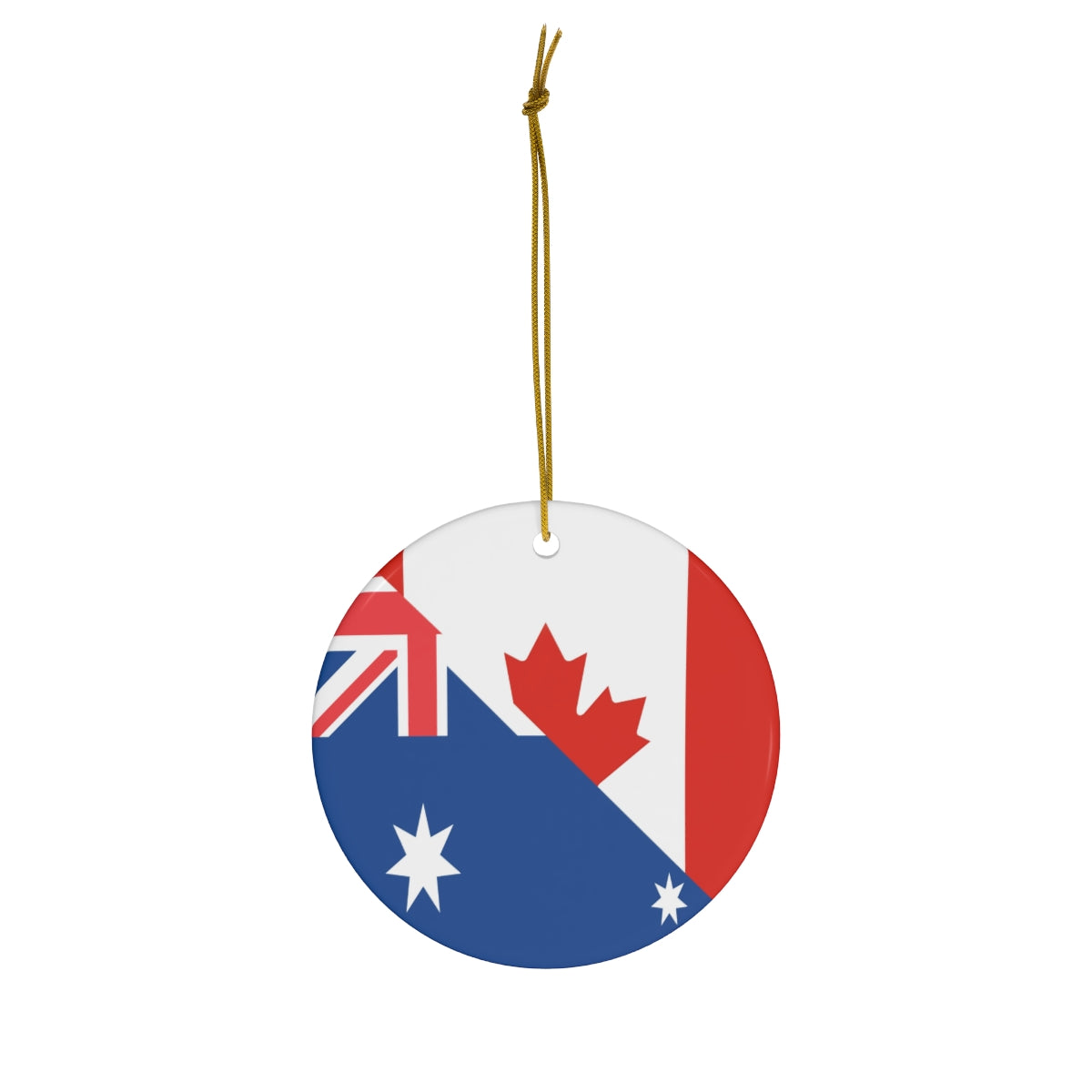 Australian Canadian Flag Ceramic Ornaments | Australia Canada Holiday Christmas Tree