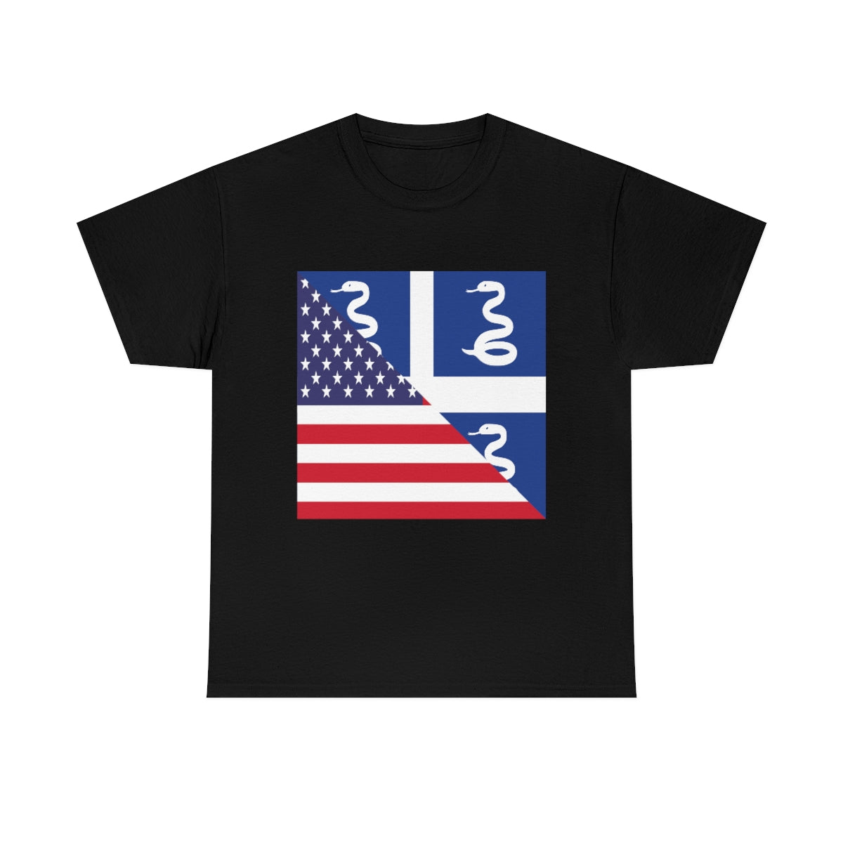 Martinique American Flag Half Martinician USA T-Shirt | Unisex Tee Shirt