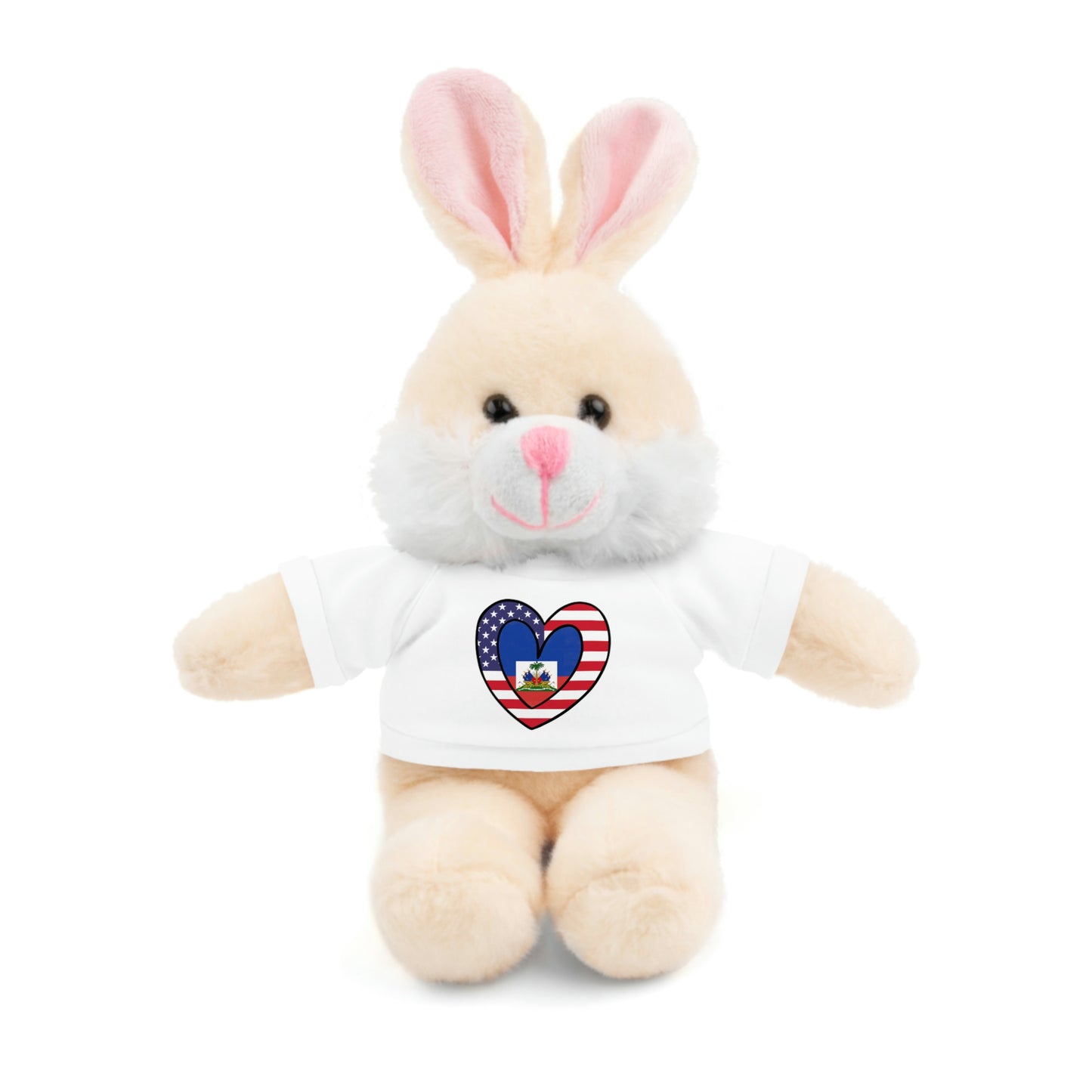 Haitian American Valentines Day Gift Stuffed Animal | Haiti USA Flag Toy