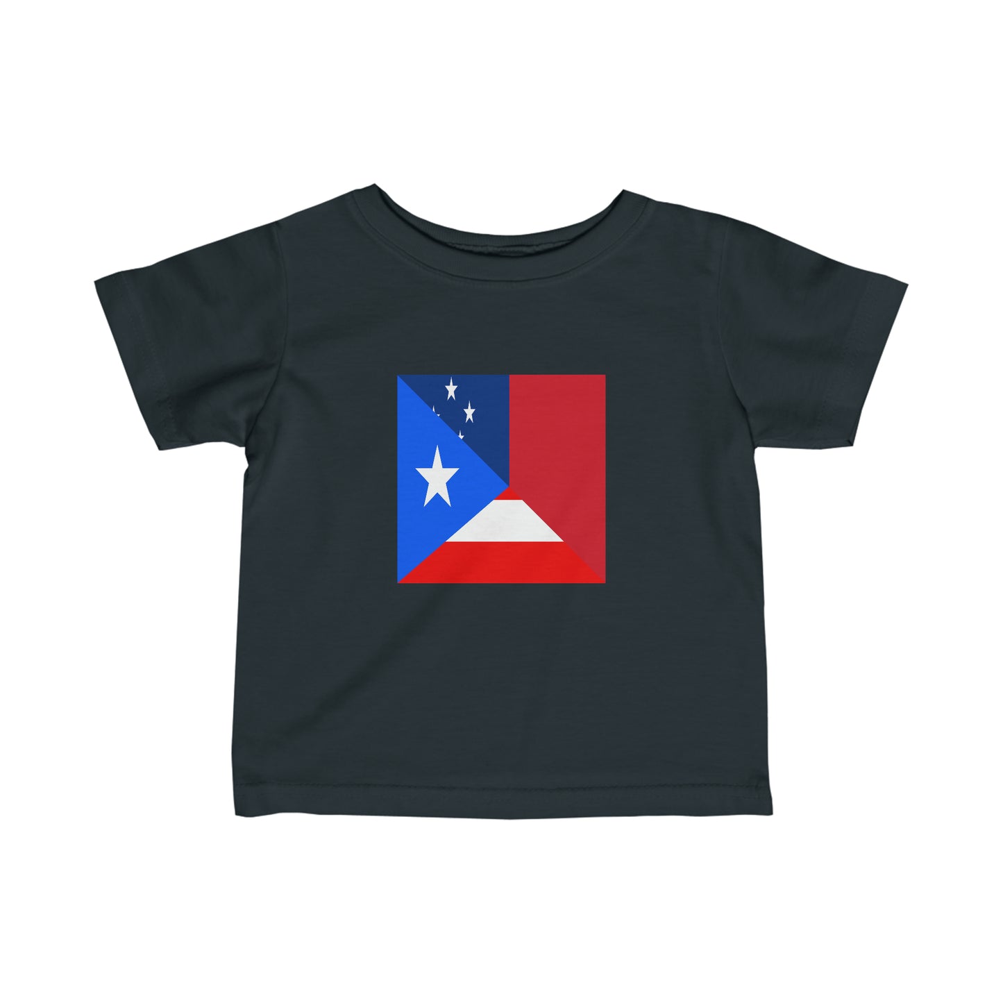 Infant Puerto Rico Samoa Flag Half Puerto Rican Samoan Toddler Tee Shirt