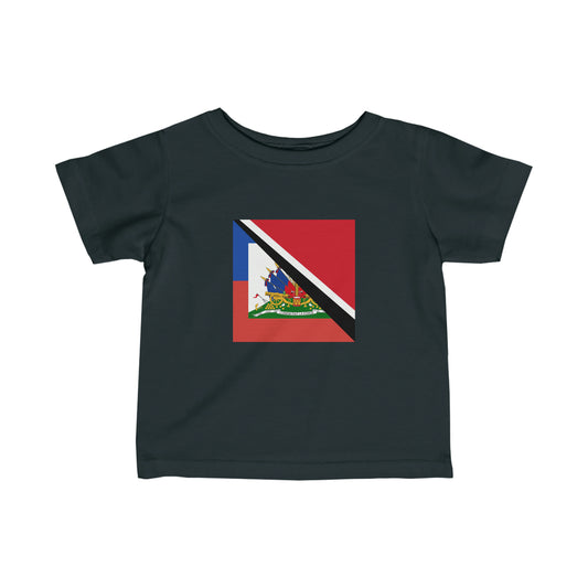 Infant Haitian Trinidad and Tobago Flag Haitian Trini Toddler Tee Shirt