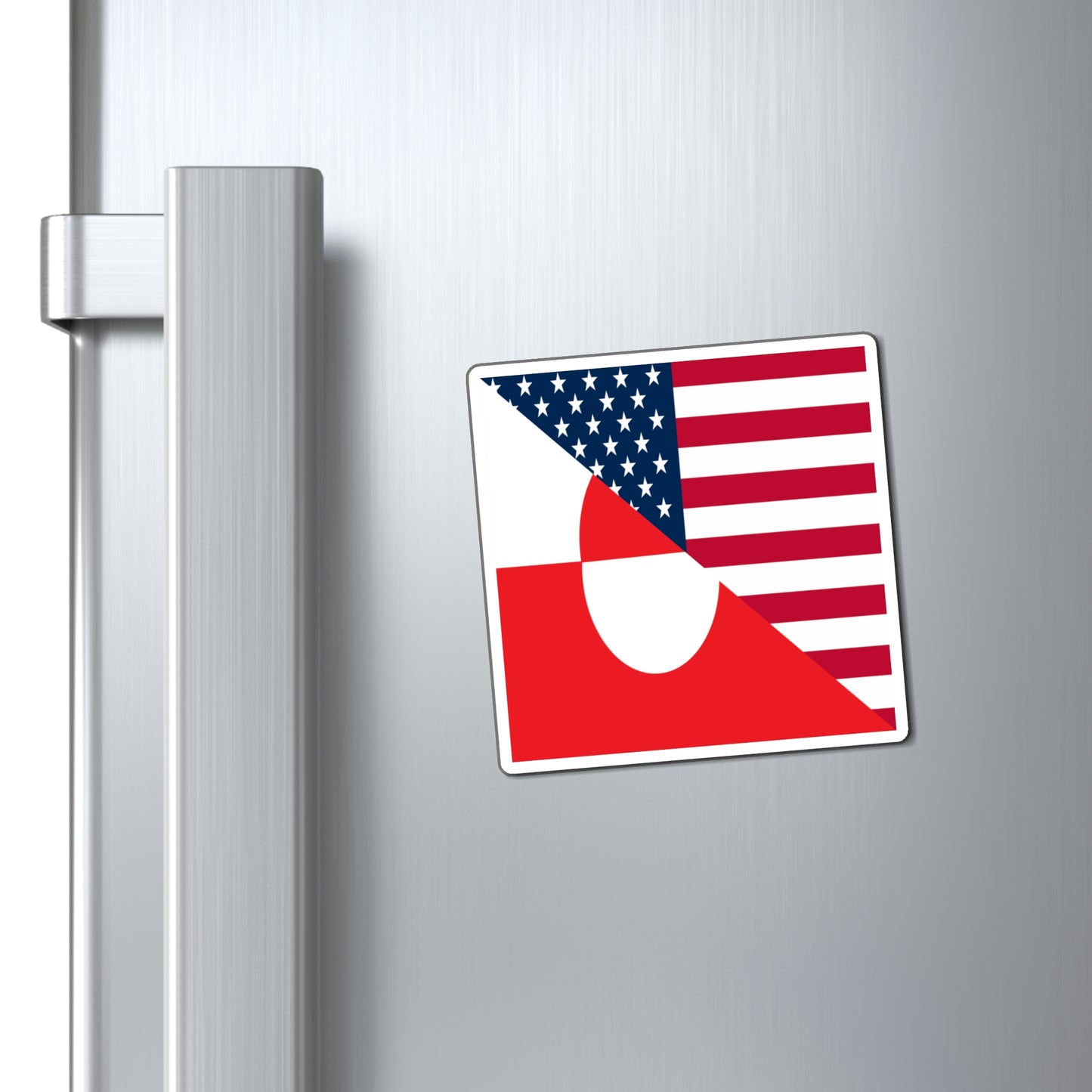 Greenland American Flag Half Greenlander USA Magnet