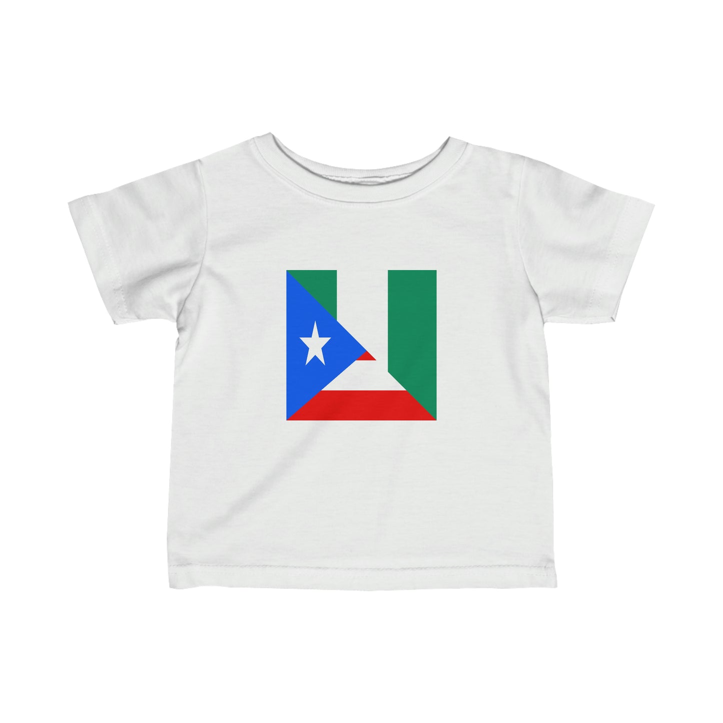 Infant Nigerian Puerto Rican Flag Nigeria PR Toddler Tee Shirt