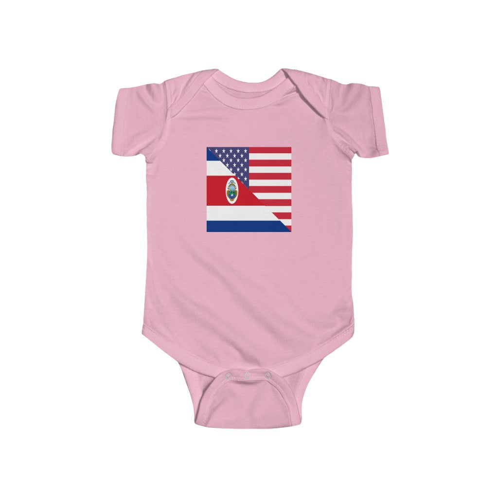 Costa Rica American Flag Baby Bodysuit | Unisex Rican USA Newborn Boy Girl