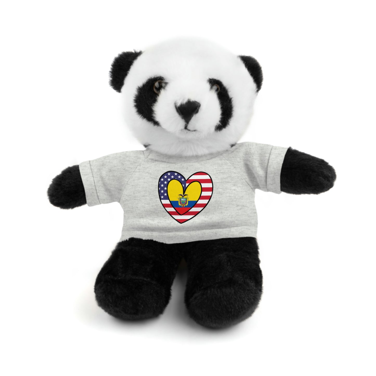 Ecuadorian American Valentines Day Gift Stuffed Animal | Ecuador USA Flag Toy