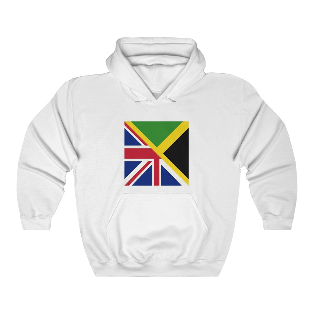 English Jamaican Flag Hoodie  | Half Jamaica England Flag