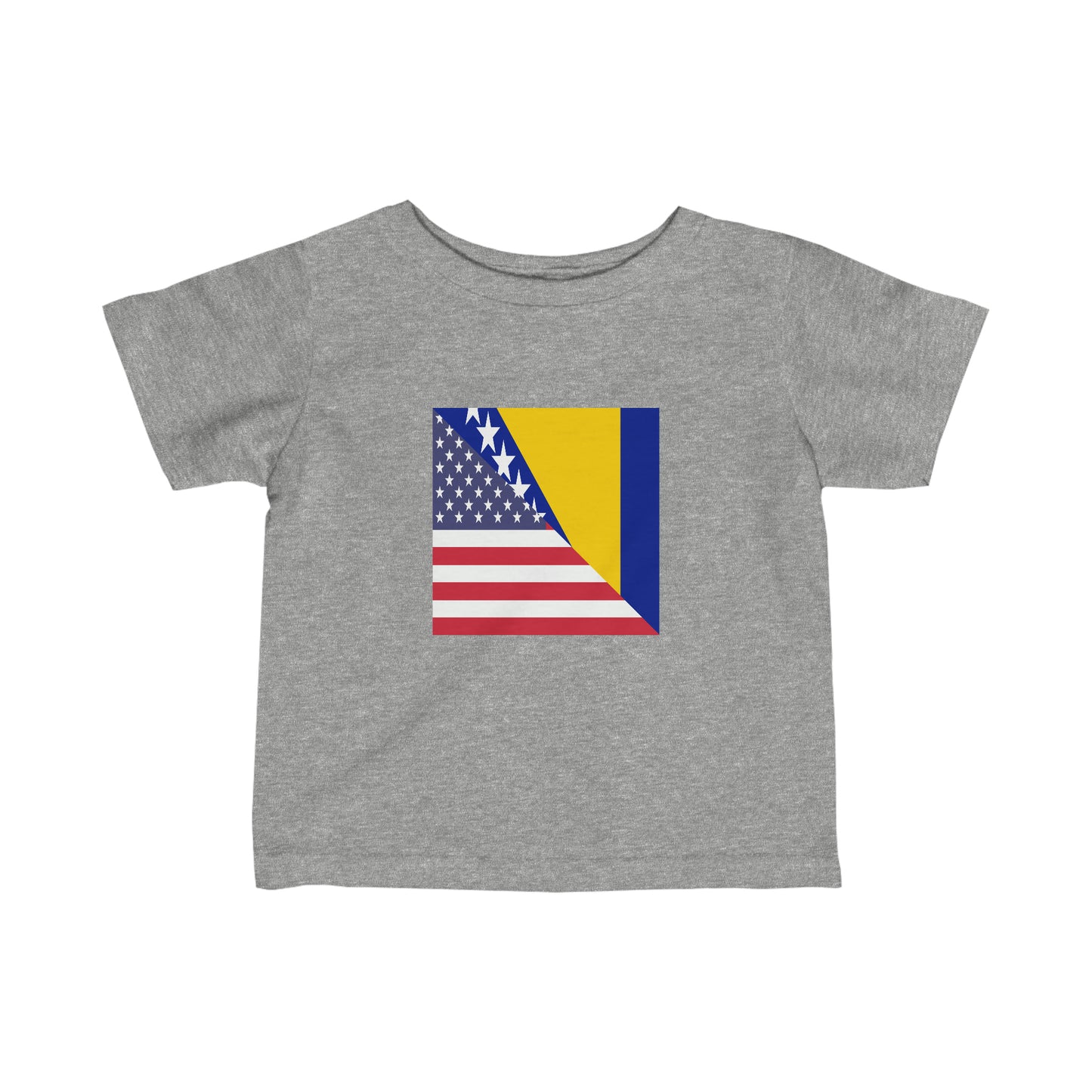 Infant Bosnia Herzegovina American Flag Toddler Tee Shirt