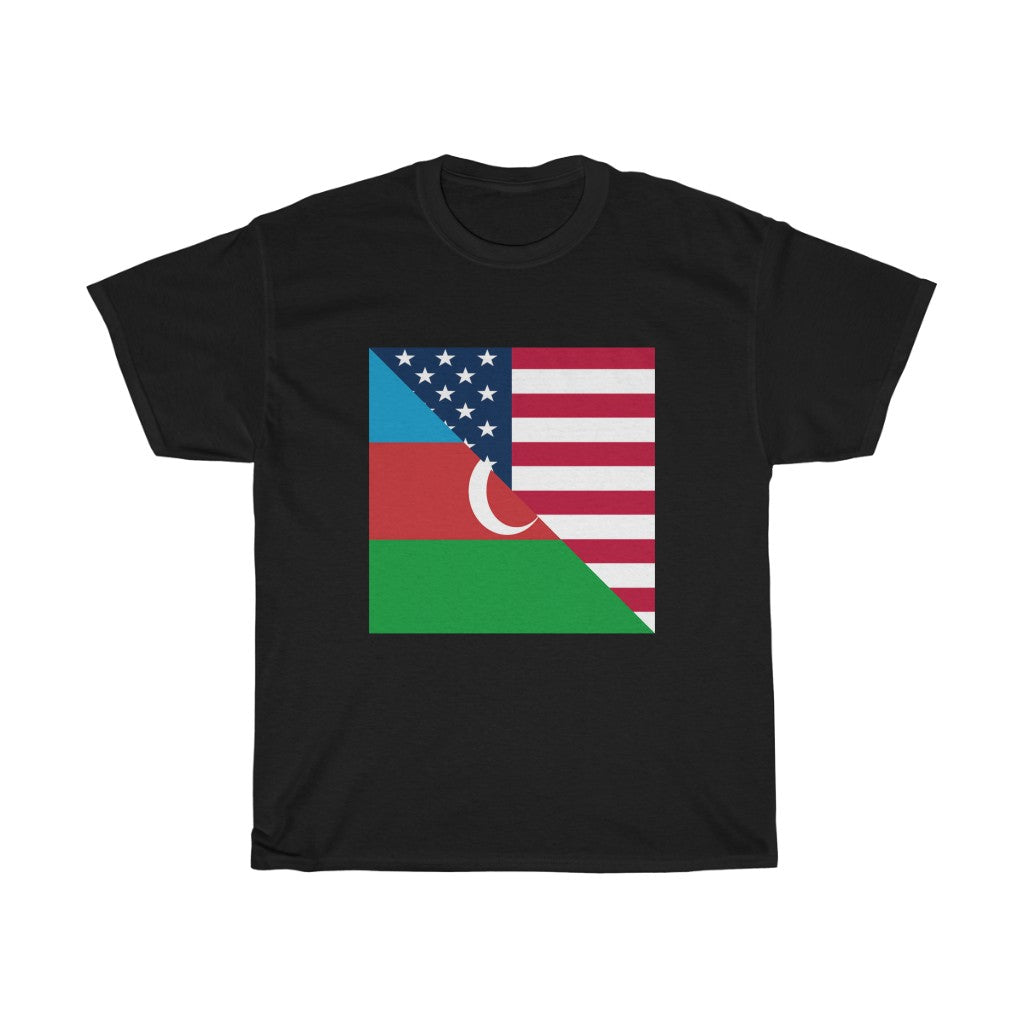 Azerbaijan American Flag T-Shirt | Unisex USA Tee