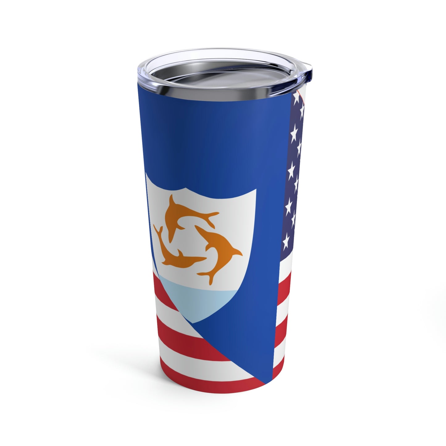 Anguillan American Flag Anguilla USA Tumbler 20oz