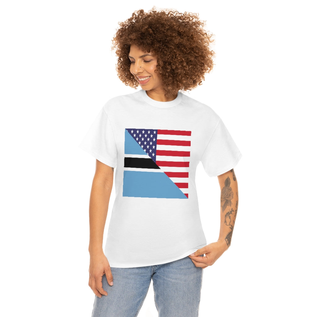 Botswana American Flag Tshirt | Unisex Batswana USA Men Women Shirt