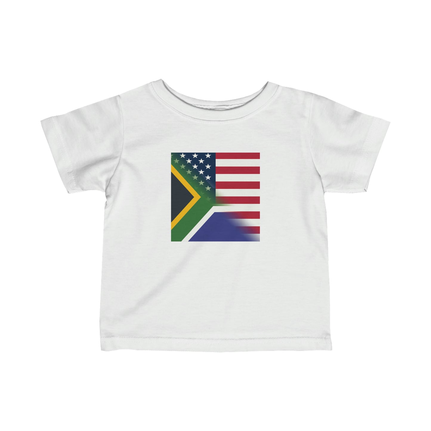 Infant South Africa America Flag | USA Half South African Toddler Tee Shirt