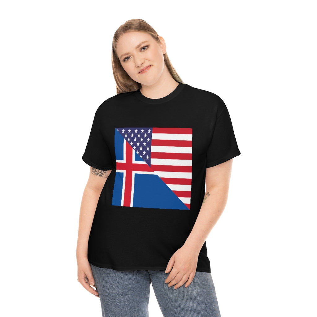 Iceland American Flag Tee Shirt | Icelander USA Tshirt