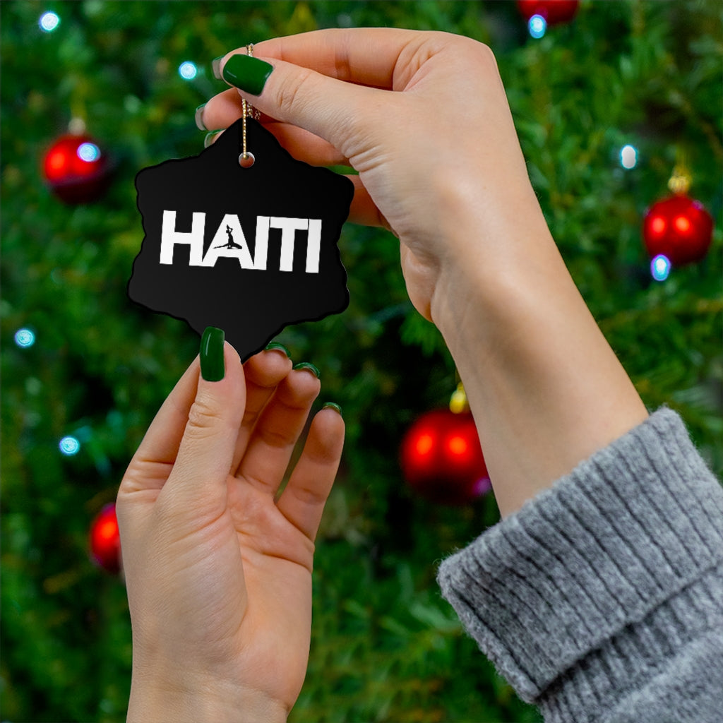 Haiti Text Ceramic Ornaments | Ayiti Christmas Tree