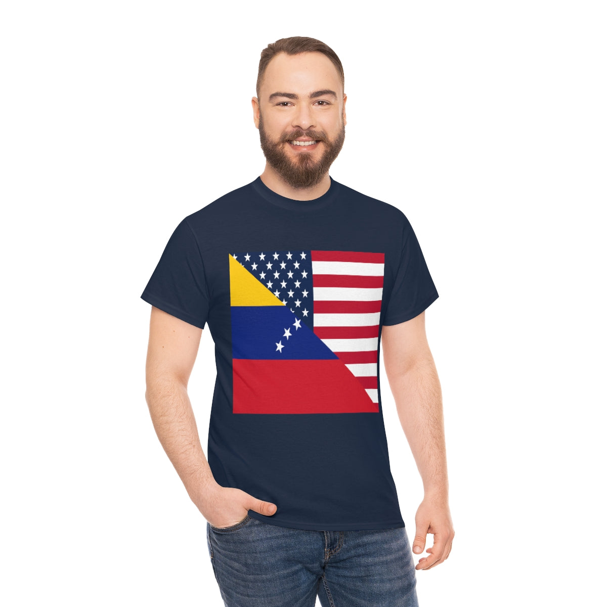 Venezuela American Flag Half Venezuelan USA T-Shirt | Unisex Tee Shirt