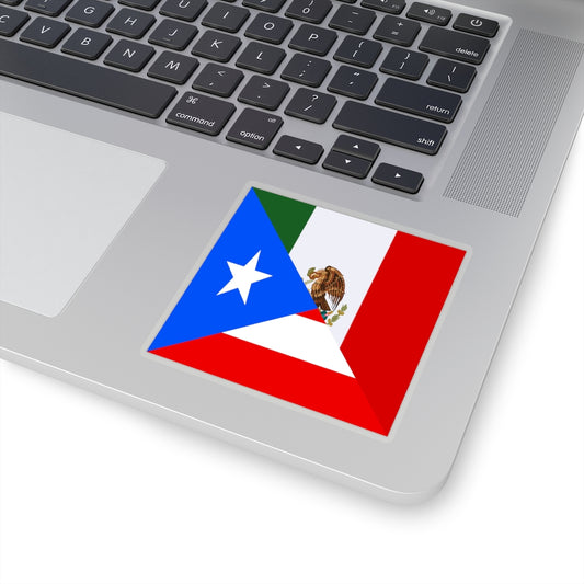Puerto Rico Mexico Flag Sticker | Puerto Rican Mexican USA Stickers