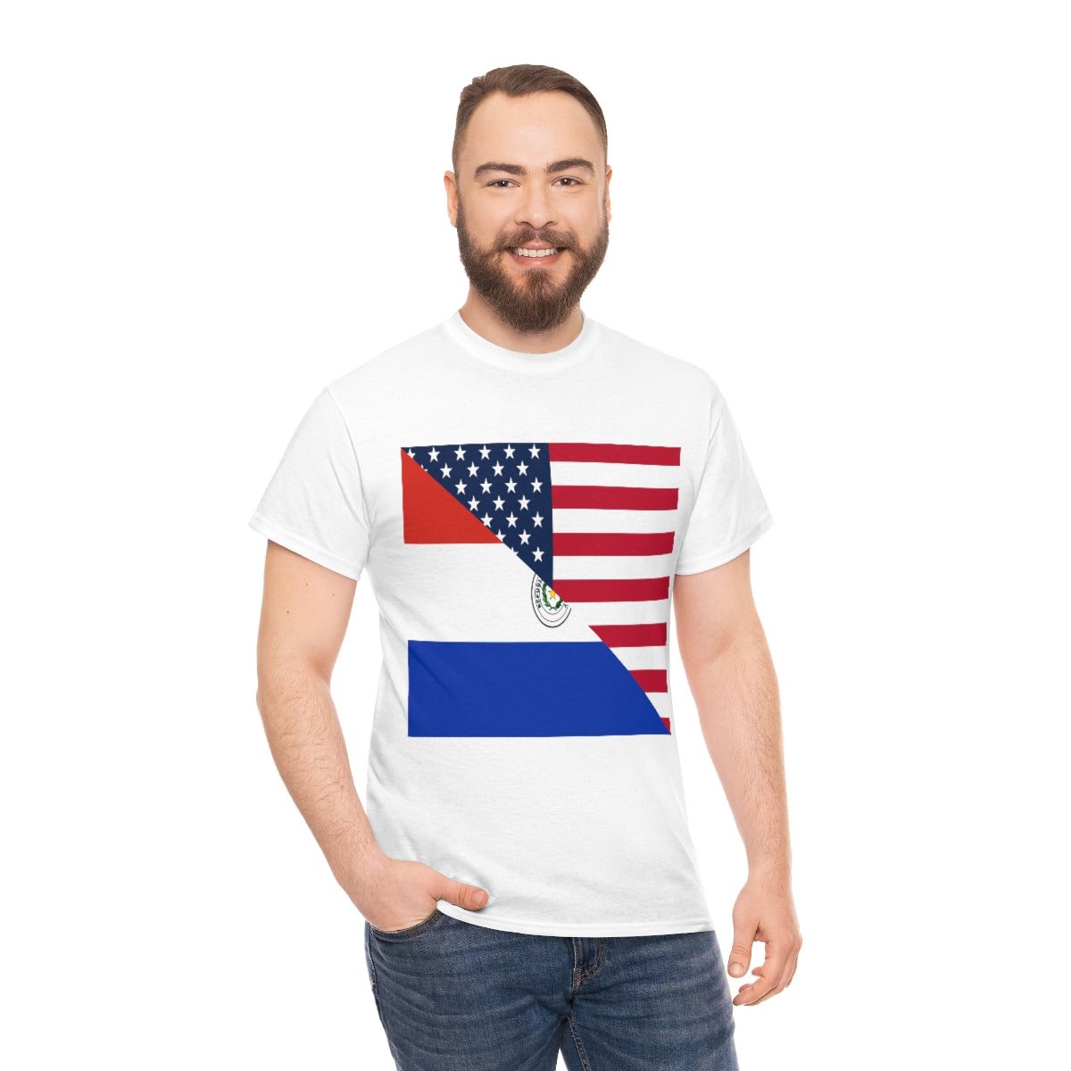 Paraguayan American Flag T-Shirt | Unisex Paraguay USA Tee Shirt