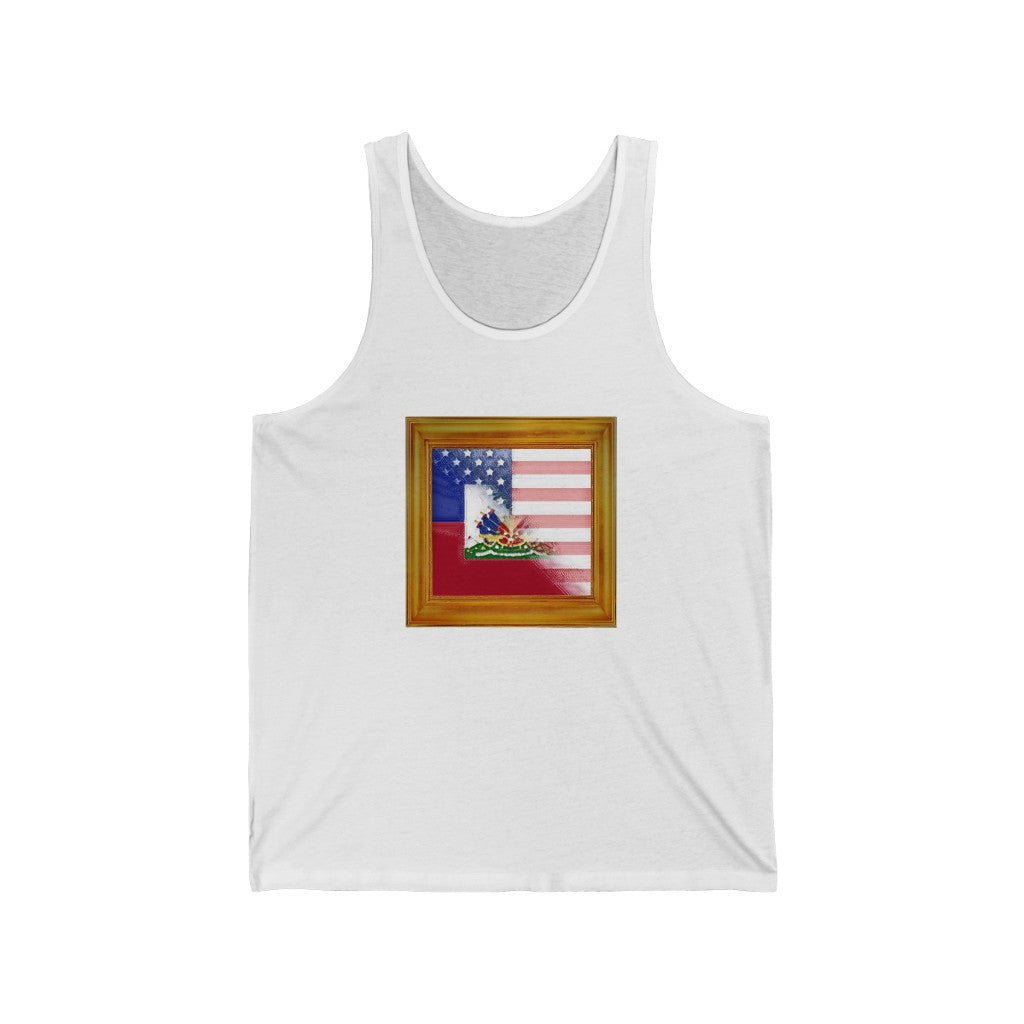 Haitian-American Flag Tank Top