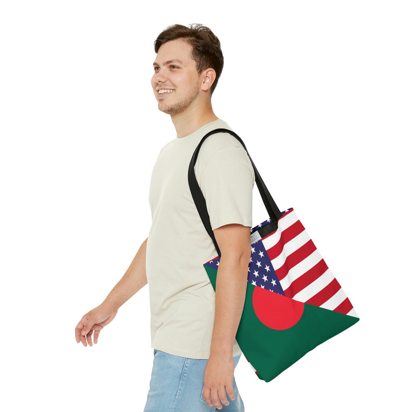 Bangladesh American Flag Half USA Tote Bag | Shoulder Bag