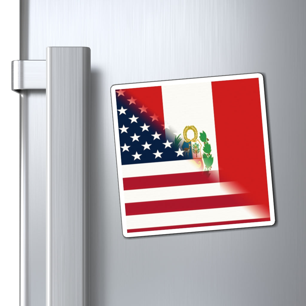 Peru America Flag | Peruvian American Flag Magnet