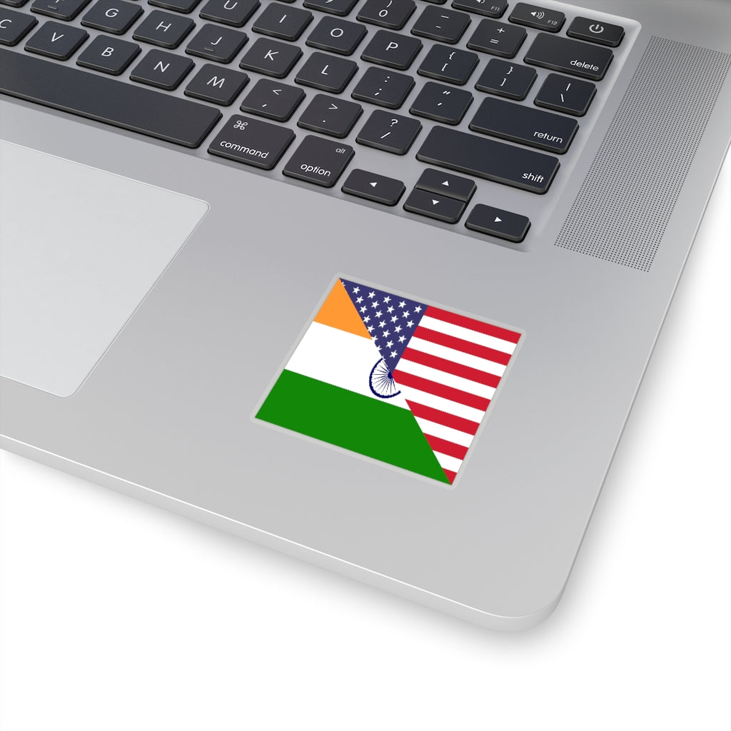 Indian American Asian Flag Sticker | USA India Accessory Stickers