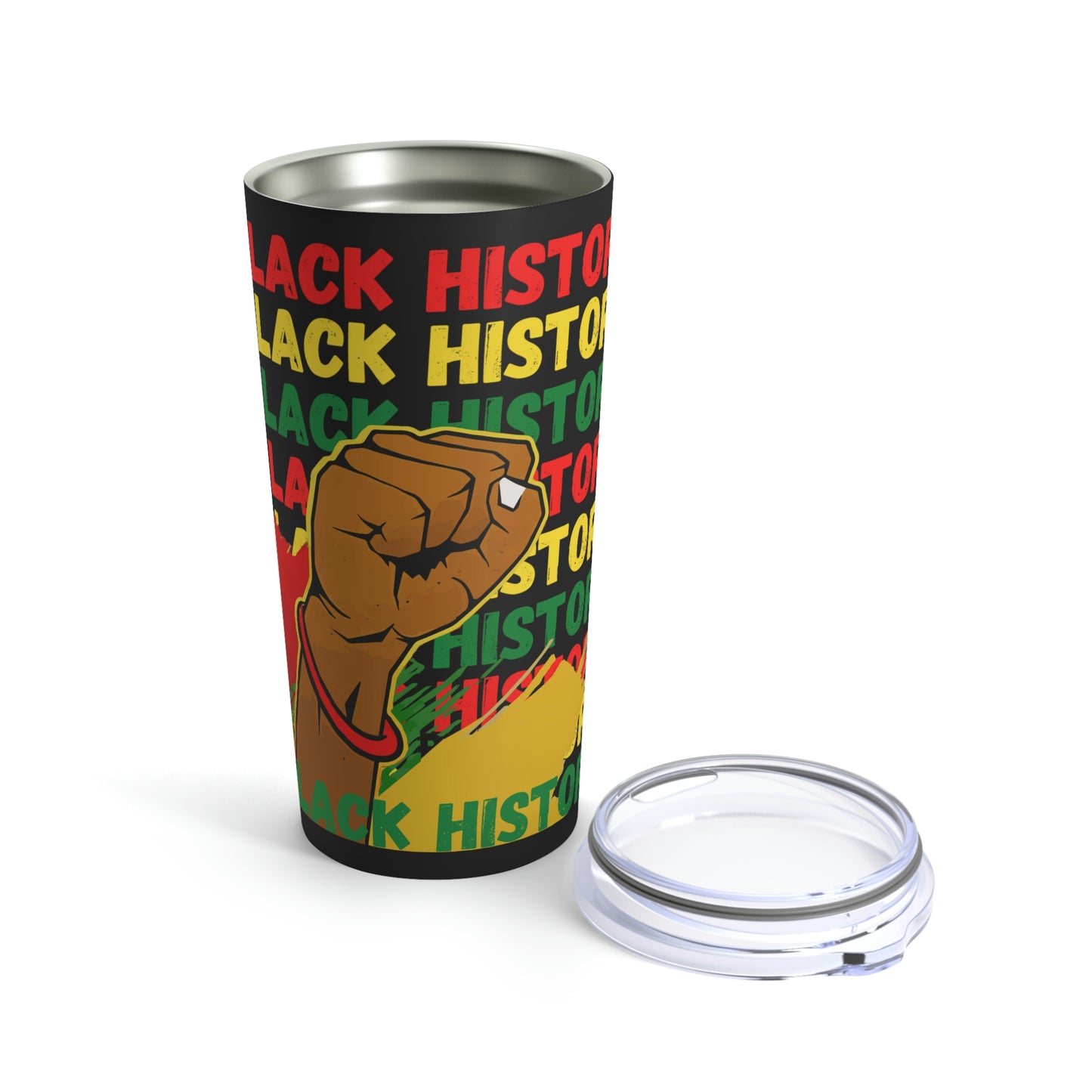 Black History Month Power Fist Black Excellence Tumbler 20oz