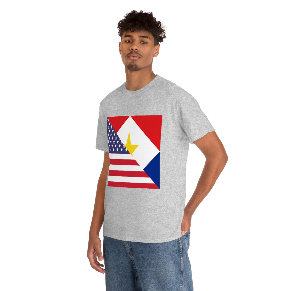 Saba American Flag Half Sabaean USA T-Shirt | Unisex Tee Shirt