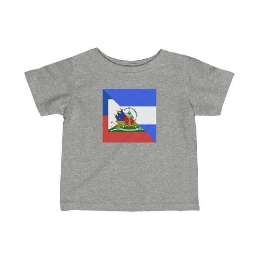 Infant Haiti Nicaragua Flag | Half Haitian Nicaraguan Toddler Tee Shirt