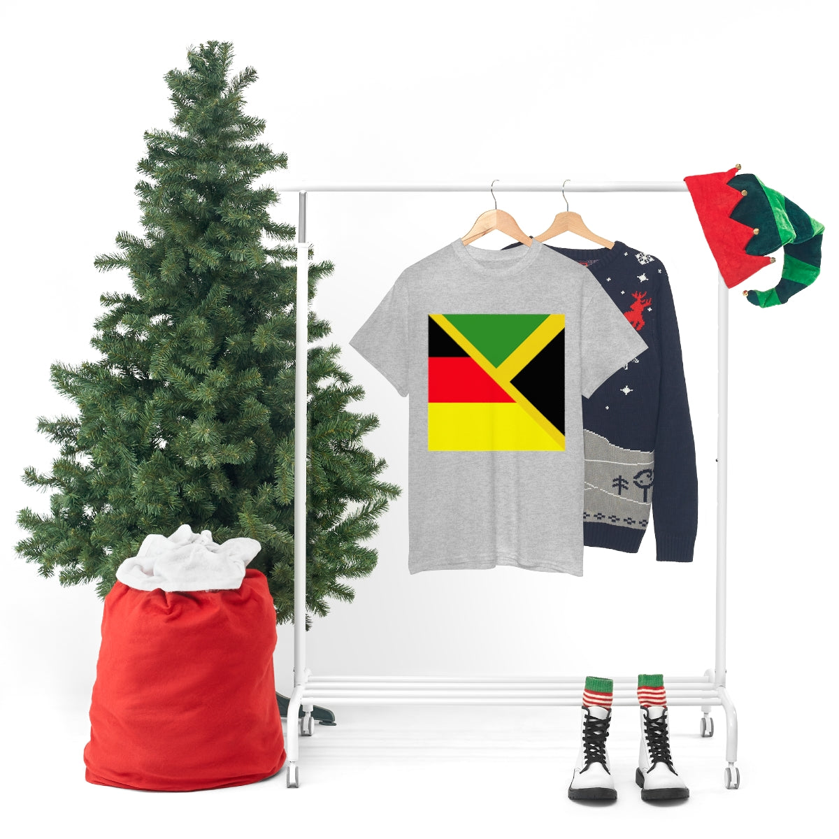 Jamaican German Flag Half Jamaica Germany T-Shirt | Unisex Tee Shirt