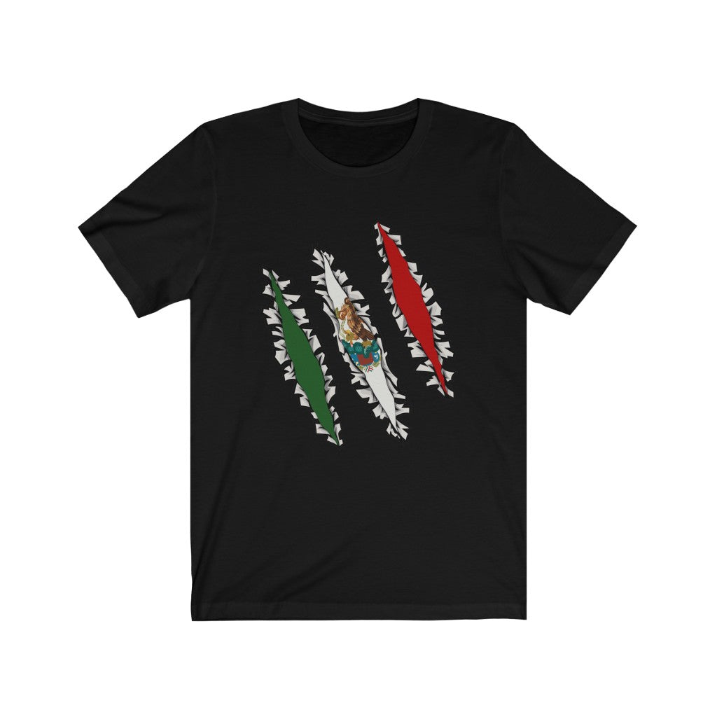 Slashed Mexican Flag Shirt | Mexico Tee Men Women Clothing