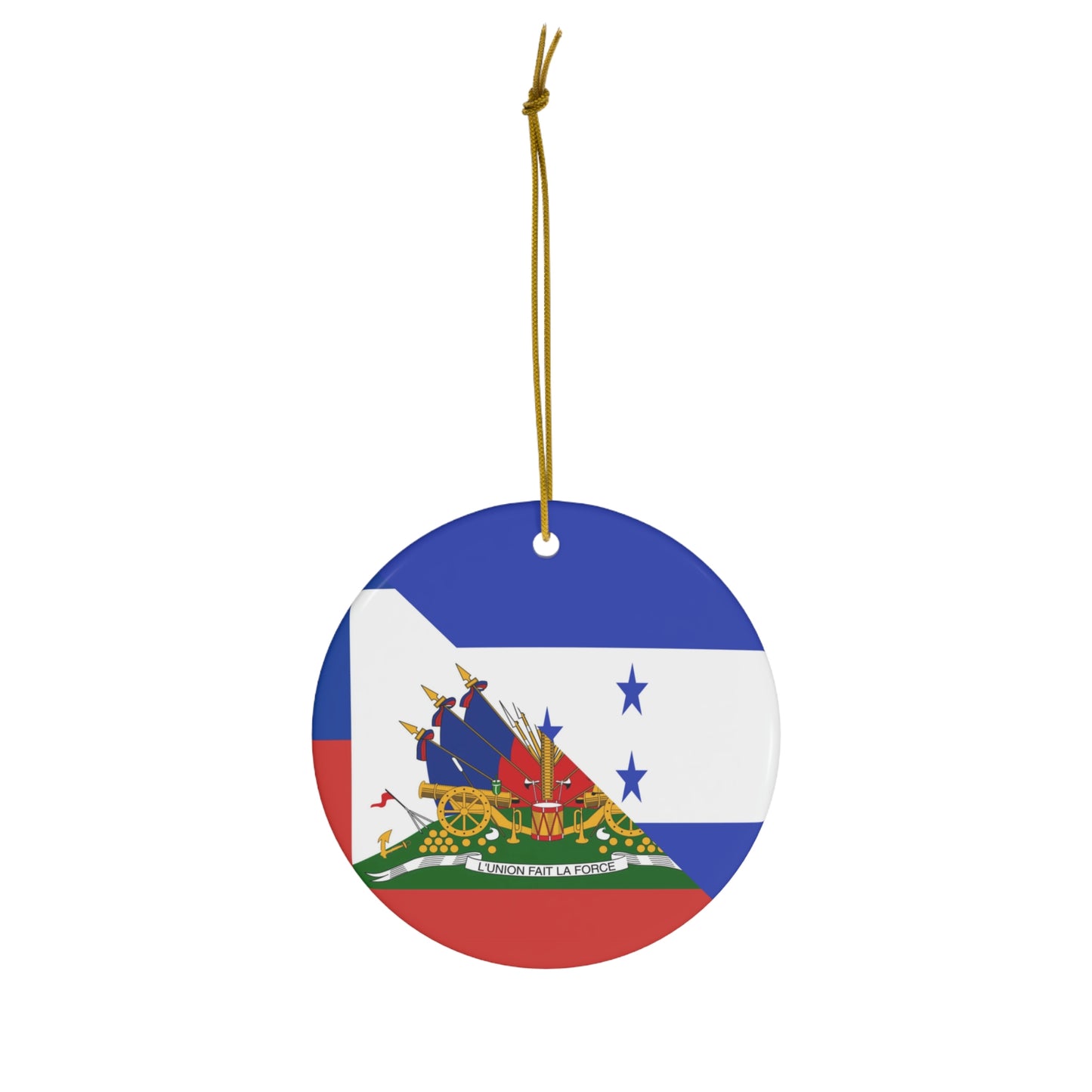 Haitian Honduran Flag Ceramic Ornaments | Haiti Honduras Christmas Tree