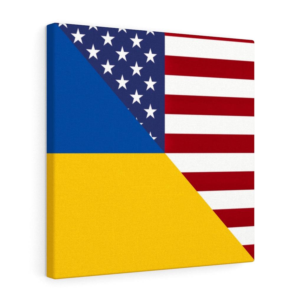 Ukrainian American Flag Canvas Gallery Wraps | Ukraine USA