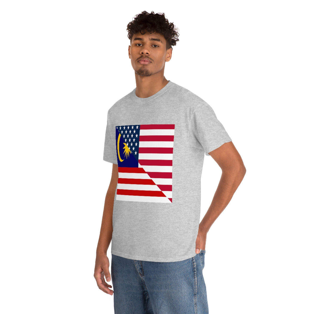 Malaysia American Flag Half Malaysian USA  T-Shirt | Unisex Tee Shirt