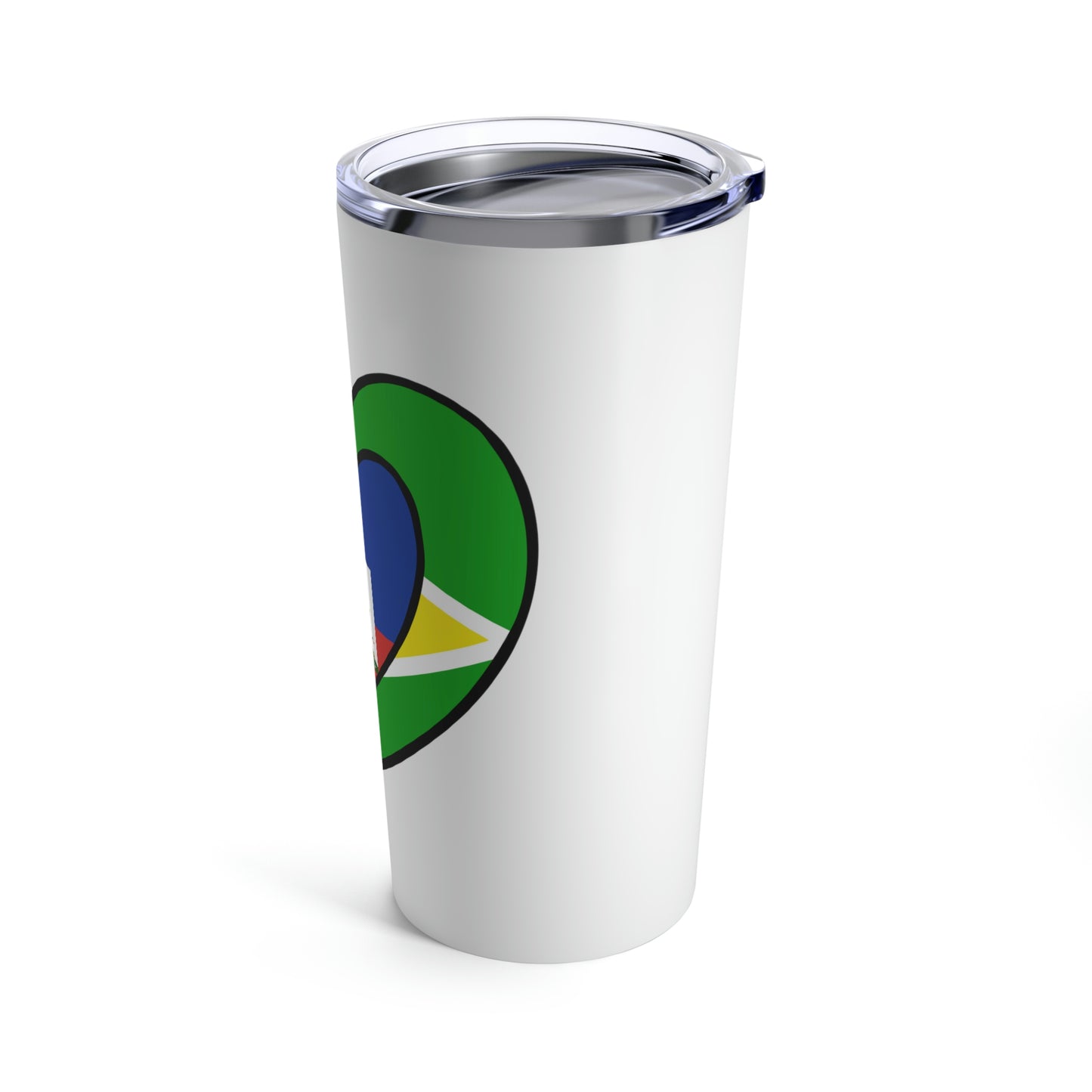 Guyanese Haitian Flag Inner Heart Guyana Haiti  Tumbler 20oz