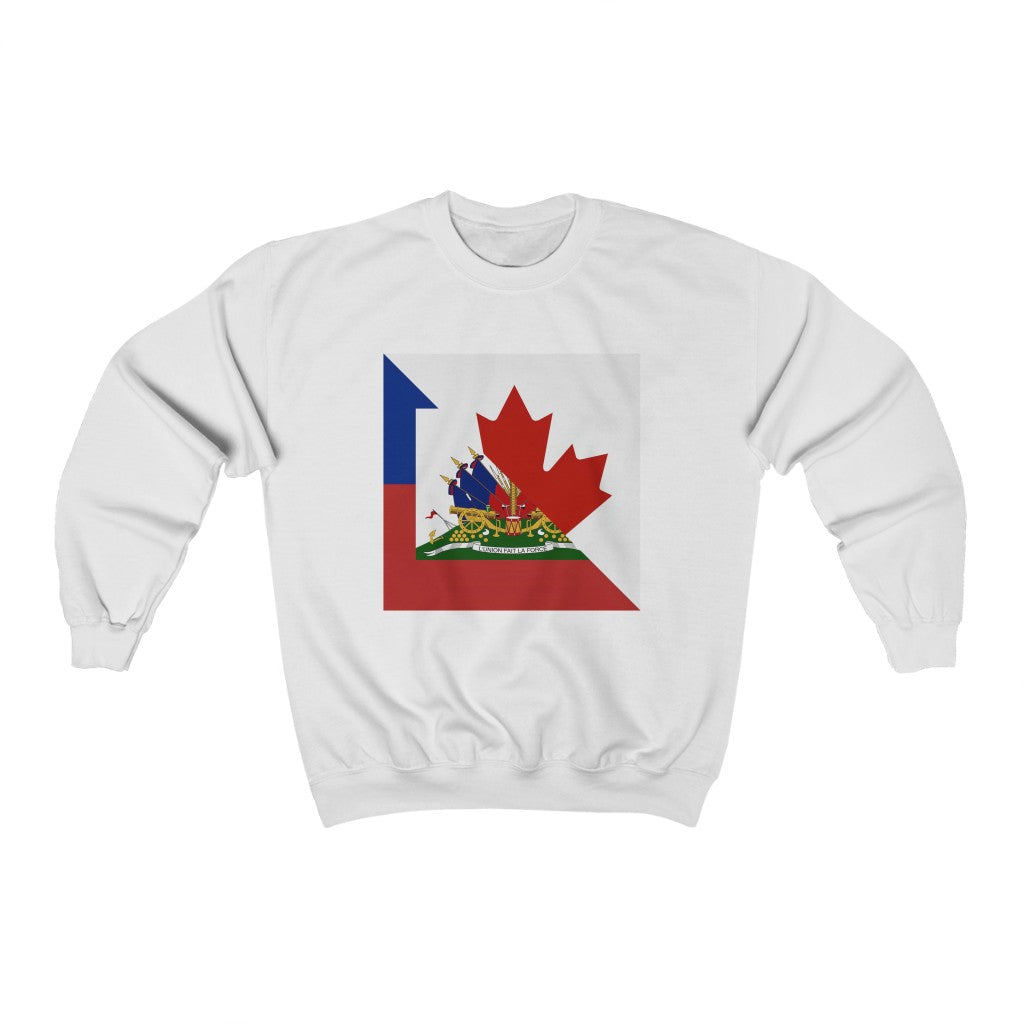 Half Haitian Canadian Flag Sweatshirt | Haiti Canada Sweater