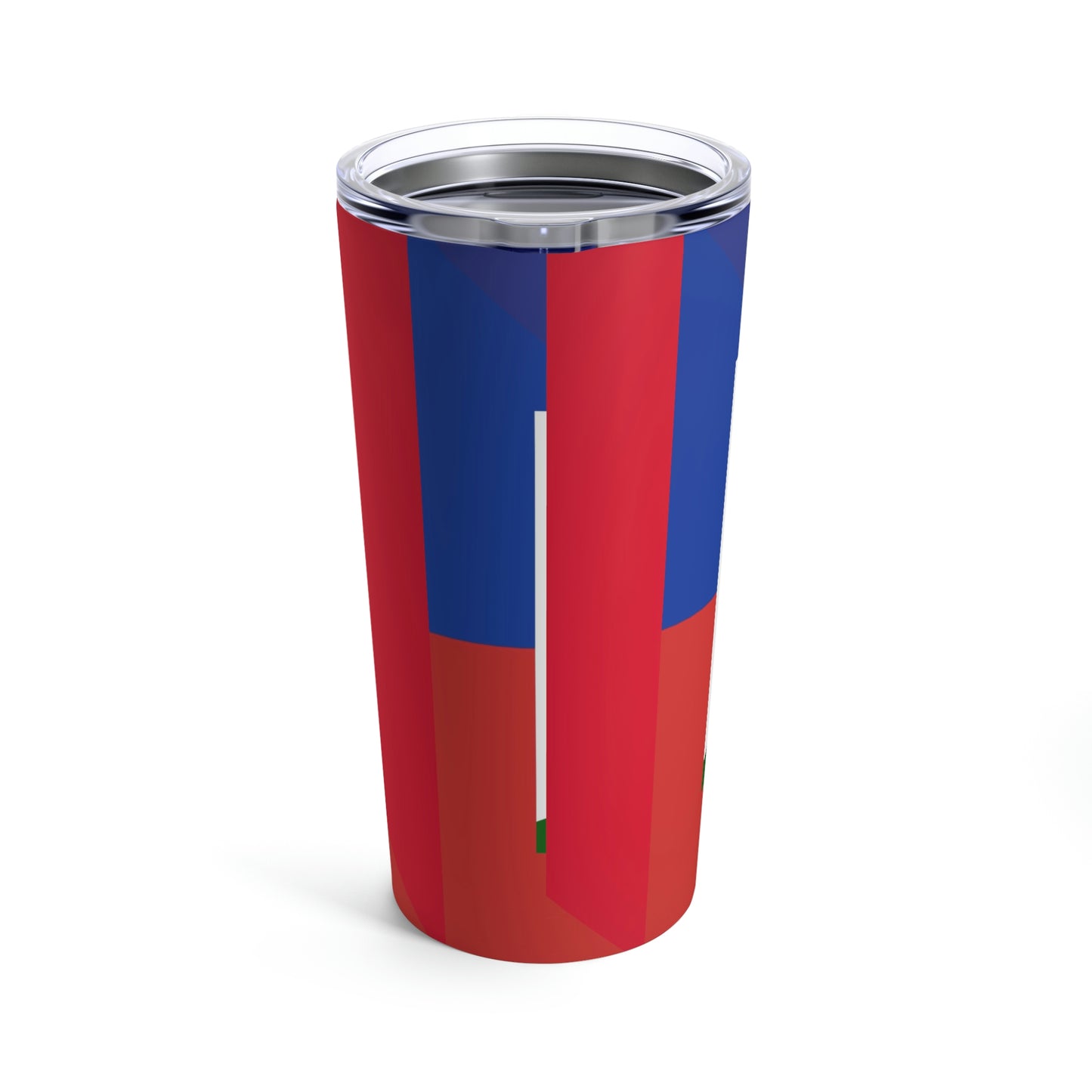 Haitian French Flag Half Haiti France Tumbler 20oz Beverage Container