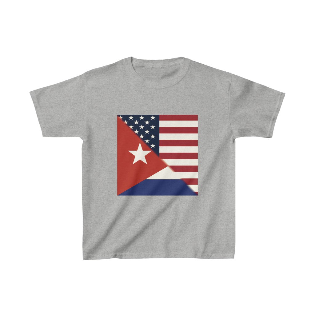 Kids Cuba America Flag | USA Cuban Flag T-Shirt | Unisex Tee Shirt