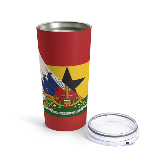 Haitian Ghanaian Flag | Half Haiti Ghana Tumbler 20oz