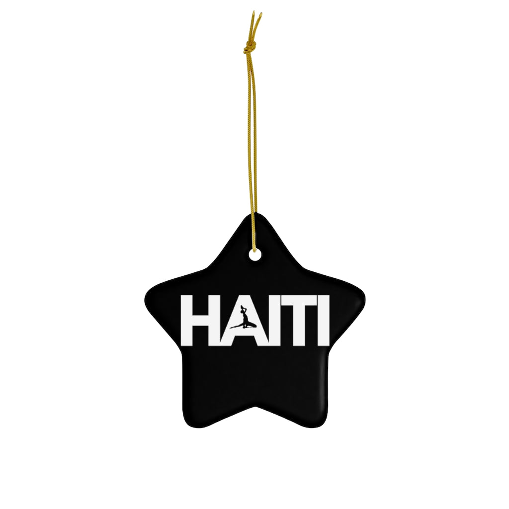 Haiti Text Ceramic Ornaments | Ayiti Christmas Tree