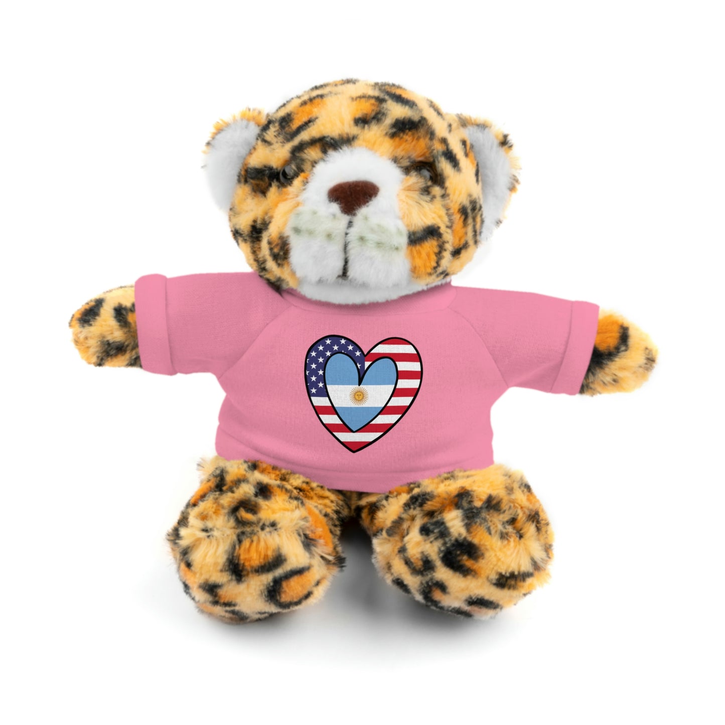 Argentinian American Valentines Day Gift Stuffed Animal | Argentina USA Flag Toy