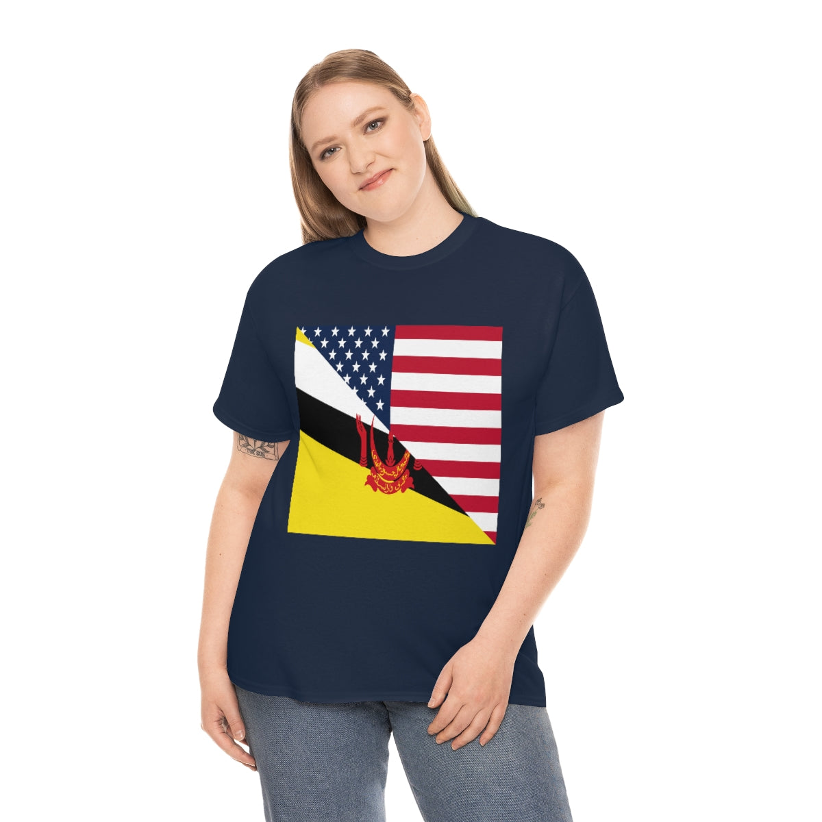 Brunei American Flag Half Bruneian USA T-Shirt | Unisex Tee Shirt