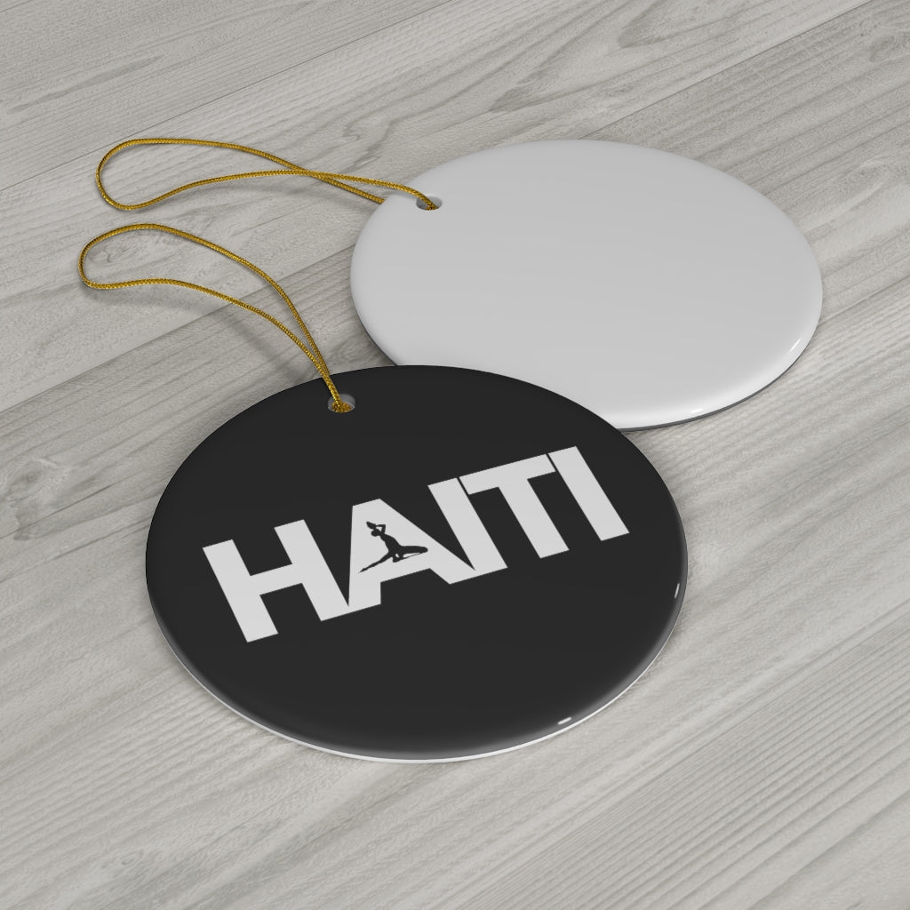 Haiti Text Ceramic Ornaments | Ayiti Christmas Tree