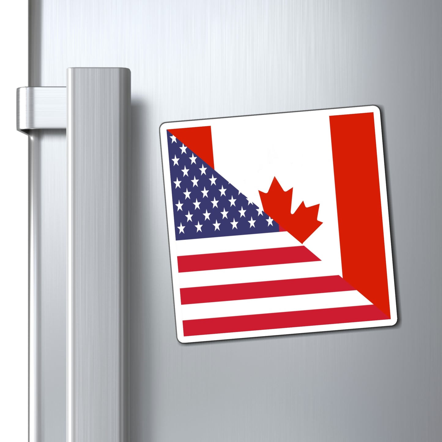 Canadian American Flag Canada USA Magnet