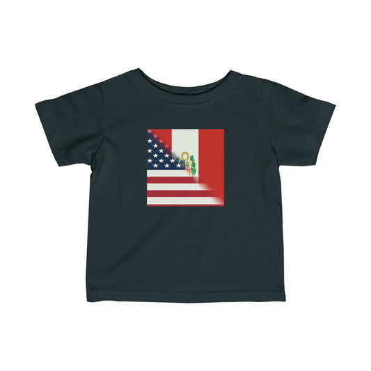 Infant Peru America Flag | Peruvian American Flag Toddler Tee Shirt