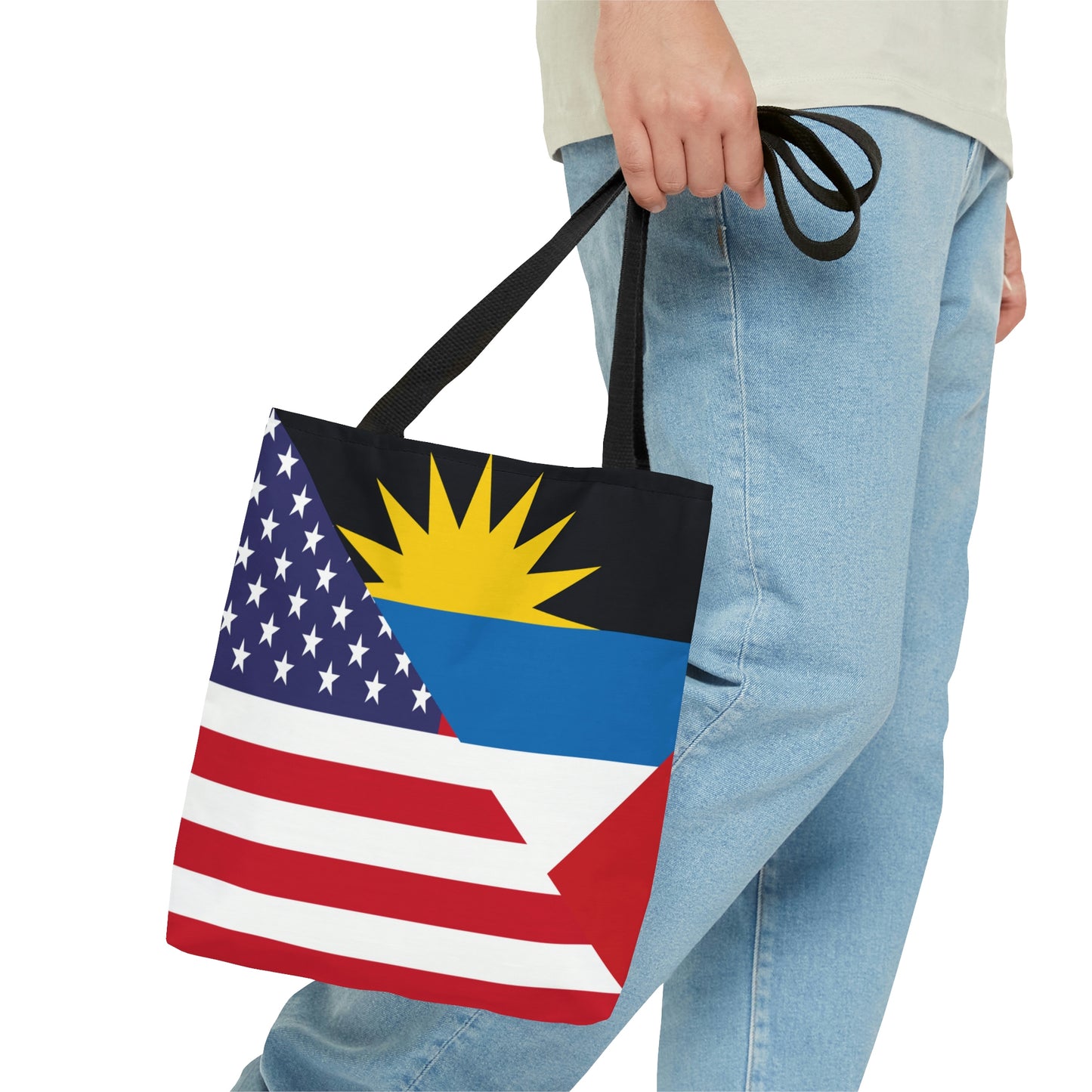 Antigua and Barbuda American Flag Antiguan USA Tote Bag | Shoulder Bag