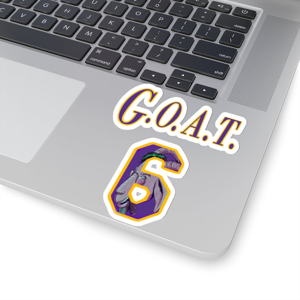 The G.O.A.T. 6 Sticker | Los Angeles Basketball Championship Accessory