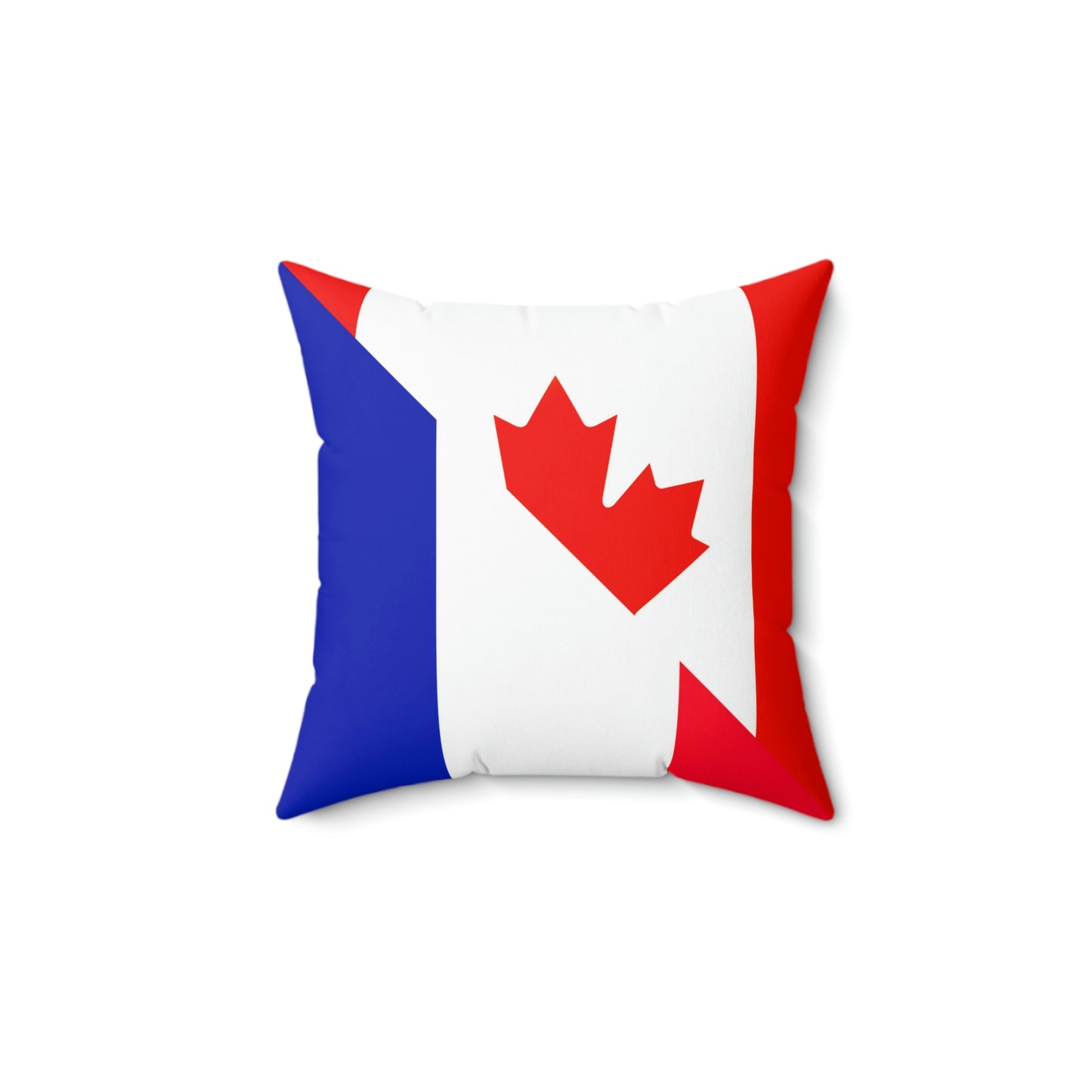 French Canadian Flag France Canada Spun Polyester Square Pillow