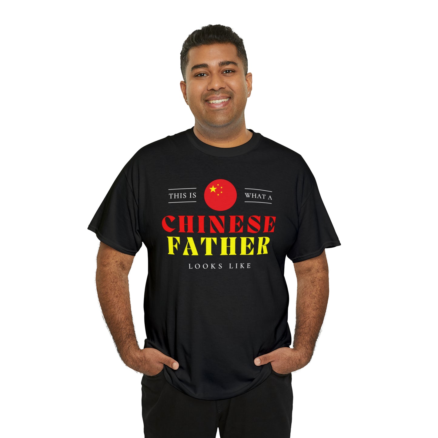 Chinese Father Looks Like China Flag Fathers Day T-Shirt | Unisex Tee Shirt