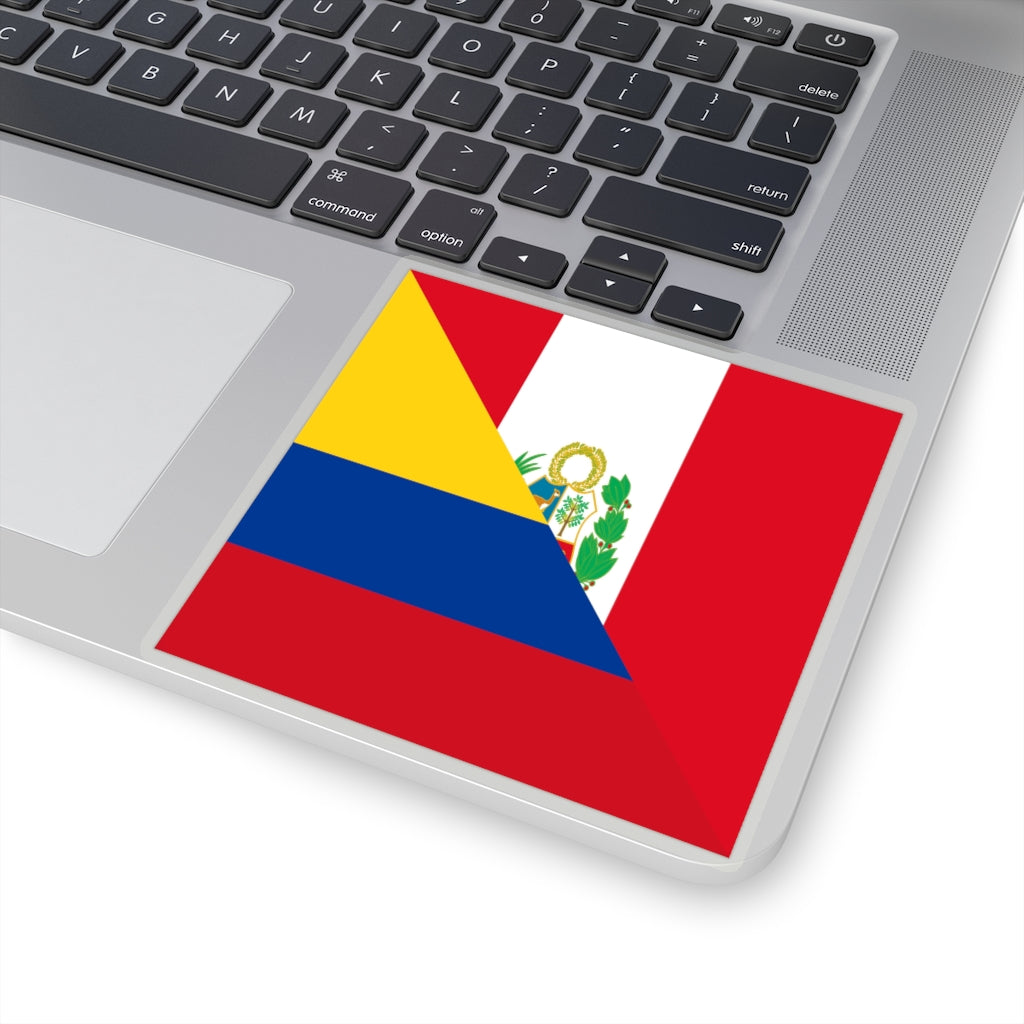 Colombia Peru Flag Sticker | Colombian Peruvian Stickers