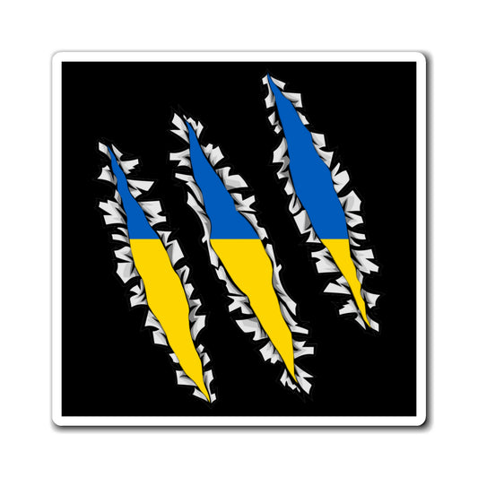 Ukrainian Flag Slash Ukraine Inside Magnet