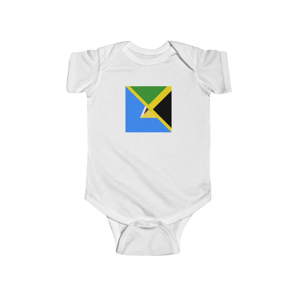 Jamaica St. Lucian Flag Baby Bodysuit | Jamaican St. Lucia Boy Girl